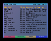 TV menu